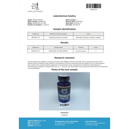 BPC-157 ARG 200 mcg, 60 caps