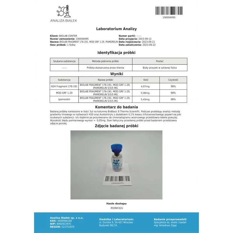 قطعة 176-191 + MOD GRF 1-29 + مزيج IPAMORELIN