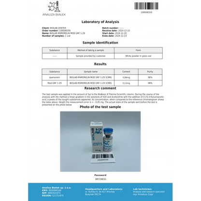 Ipamorelin + MOD GRF 1-29 mix 3/3 mg