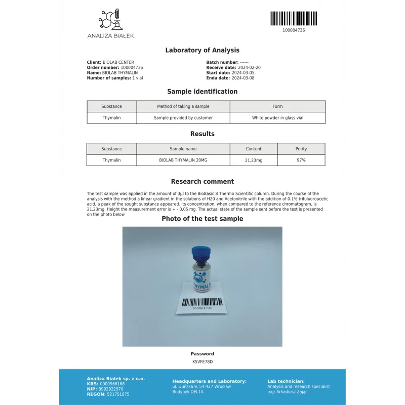 Thymalin 20 mg